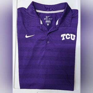 Nike Dri-Fit Men's TCU Purple Polo Shirt Size XL